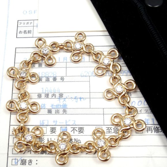 Rare! Authentic Chanel 18k Yellow Gold Diamond Bracelet Papers - Picture 9 of 11